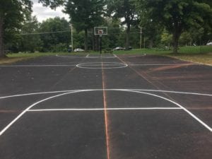 Sports court painting by Advanced Pavement Marking