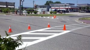 Advanced Pavement Marking crosswalk