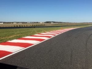 Race track markings contractor Advanced Pavement Marking® aprons at New Jersey Motorsports Park