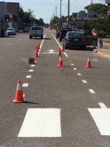 Bike lane by Advanced Pavement Marking