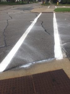 Pavement marking contractor FAIL!!! This company painted in the rain!!