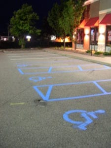 Parking lot markings by Advanced Pavement Marking