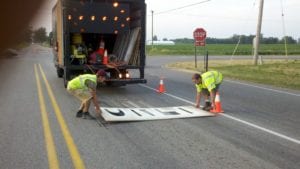 Advanced Pavement Marking traffic crew