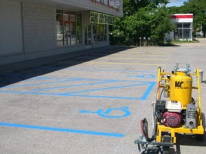 Parking lot striping by Advanced Pavement Marking