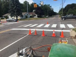 Advanced Pavement Marking crosswalks