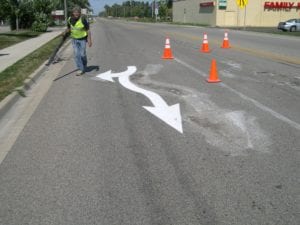 Roundabout by Advanced Pavement Marking