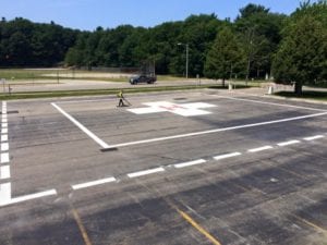 Helicopter landing pad by Advanced Pavement Marking 