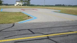 Helicopter landing zone by Advanced Pavement Marking 